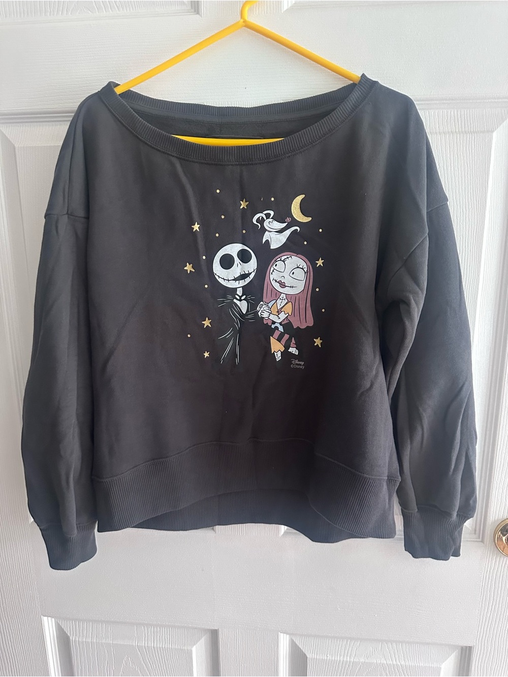 abercrombie kids Black Graphic Crewneck Sweatshirt with Moon & Stars